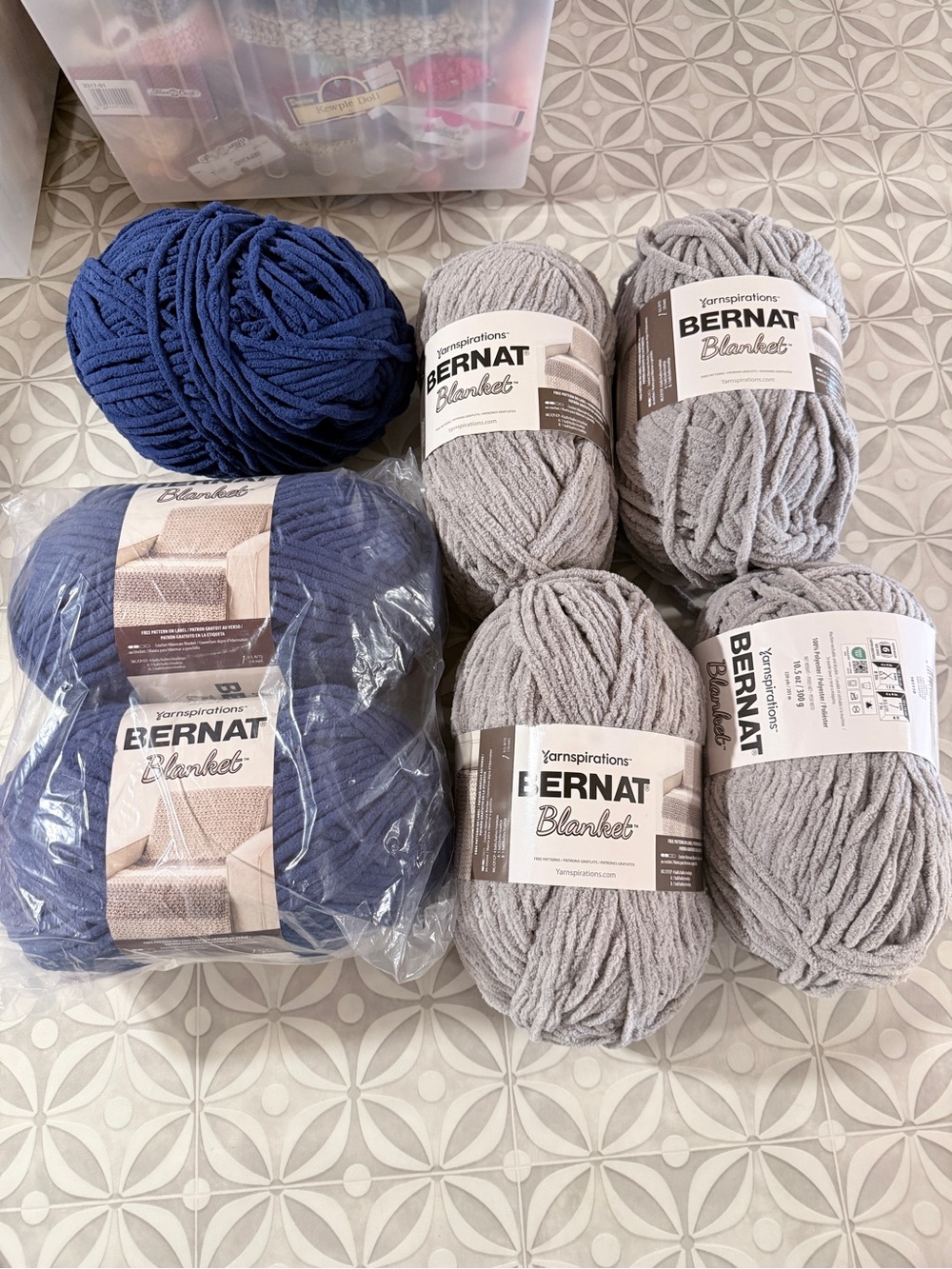 New Six Plus Bernat Blanket Yarn - Over 1,320 Yards